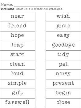 Synonyms & Antonyms Puzzles by Joyful Learning - Megan Joy