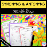 Synonyms & Antonyms - 2nd & 3rd Grade Vocabulary Skills Wo