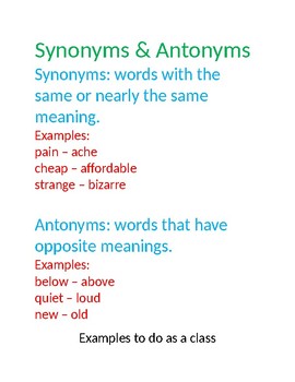 Other Ways to Say for Example Synonyms Antonyms - StudyPK