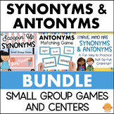 Synonyms and Antonyms Games Reading Centers BUNDLE