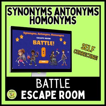 Preview of Synonyms Antonyms Homonyms Digital Escape Battle