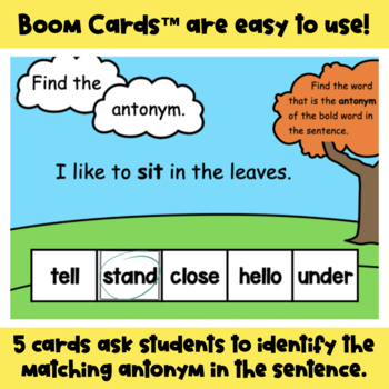 VOCABULARY • SYNONYMS • FIND THE IMPOSTER • BOOM CARDS by Pizzazz Learning