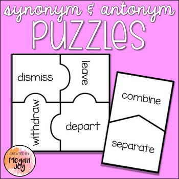 Synonyms & Antonyms Puzzles by Joyful Learning - Megan Joy