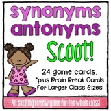 Synonyms and Antonyms Scoot Game or Task Cards
