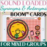 Synonyms & Antonyms Speech Therapy Articulation Boom Cards
