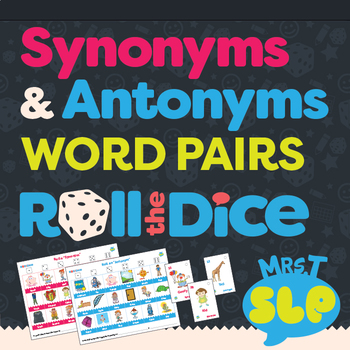 Preview of Synonym & Antonym Word Pairs: Roll-the-Dice Games