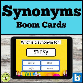 Preview of Synonyms Boom Cards Distance Learning
