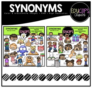 Preview of Synonyms Clip Art Bundle {Educlips Clipart}