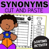 Synonyms Cut and Paste Sorting Activity | Grammar Workshee