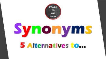 Preview of Synonyms | Descriptive Sentence and Narrative Writing