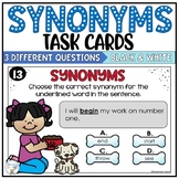 Synonyms ELA Task Cards | Synonyms Activities 2nd grade SC