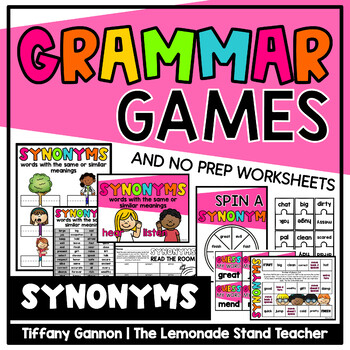 Synonyms Game - Reading Worksheets, Spelling, Grammar, Comprehension,  Lesson Plans