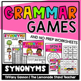 Synonyms Games, Worksheets, and Anchor Charts | Grammar Games