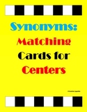 Synonyms Matching Cards-Literacy Centers