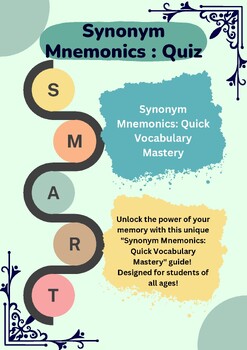 Preview of Synonyms Mnemonics Quiz: Quick Vocabulary Mastery