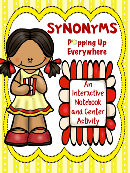 Preview of Synonyms interactive notebook practice center activity
