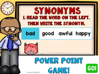 Preview of Synonyms PowerPoint Game
