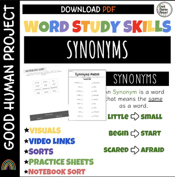 Synonyms Words - The same meaning Words - Download PDF