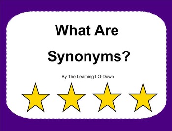 Preview of Synonyms: Smartboard Lesson