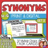 Synonyms Task Cards: Grades 4-6 Set 2 | Vocabulary Practic