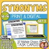Synonyms Task Cards: Grades 4-6 Set 3 | Vocabulary Practic