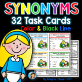 Synonyms Task Cards for 1st, 2nd, and 3rd grade