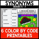 Synonyms Worksheets COLOR BY CODE