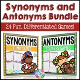 Synonyms and Antonyms Activities Bundle: 24 Synonyms and Antonyms Games