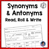 Synonyms and Antonyms Dice Game and Posters - Roll, Read a