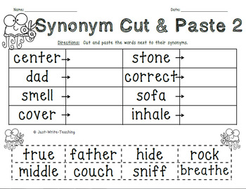 Distance Learning Synonym and Antonym Lessons by Easy Street Teach