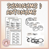 Synonyms and Antonyms Activity | "SYNONYM" ROLLS | ANT-ony