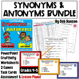 Synonyms and Antonyms Bundle of Activities for 4th and 5th grade