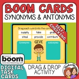 Synonyms and Antonyms Drag and Drop Digital Boom Cards for