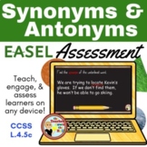 Synonyms and Antonyms Easel Assessment - Digital Vocabular