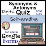 Synonyms and Antonyms Google Forms Quiz Digital Vocabulary