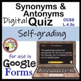 Synonyms and Antonyms Google Forms Quiz Digital Vocabulary Practice
