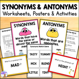 Synonyms and Antonyms Worksheets & Activities - Posters, C