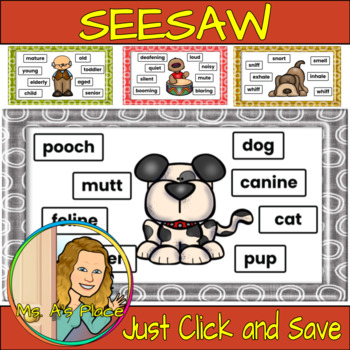 Synonyms and Antonyms/Seesaw Activity by Bookmarks and More | TpT