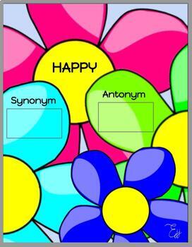 Preview of Synonyms and Antonyms - Spring Flower Theme; Google Slides!