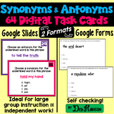 Synonyms and Antonyms Task Cards With Google Forms or Google Slides