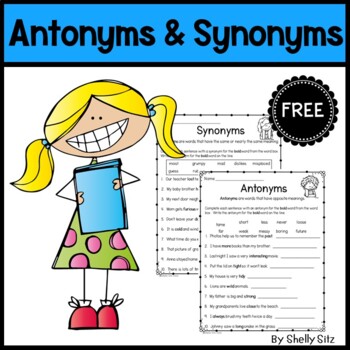 Preview of Synonyms and Antonyms Worksheets