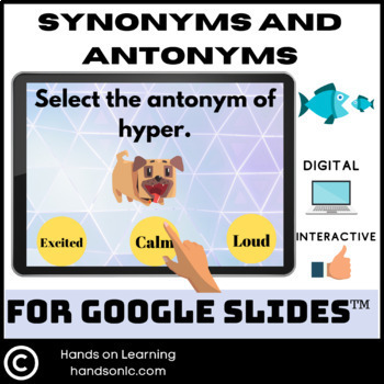 Preview of Synonyms and Antonyms for Google Slides