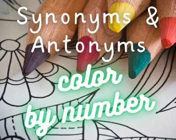 Preview of Synonyms and Antonyms Color by Number