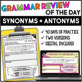 Synonyms and Antonyms of the Day | Synonym and Antonym Pra