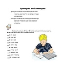 Synonyms and Antonyms workbook fro 2nd grade