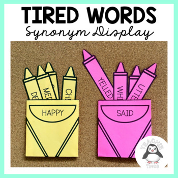 Preview of Synonyms for Tired Words | Fun Bulletin Display to Make and Use