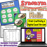 Synonyms Worksheet and Craftivity with Differentiated Options