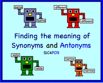 Preview of Synonyms or Antonyms Smartboard Lesson - Lessons