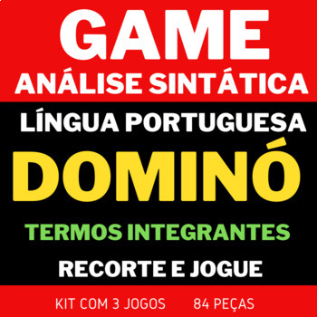 Preview of Printable - Portuguese Syntactic Analysis - Game - Integral Terms