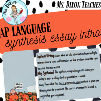 Preview of Synthesis Essay Introduction & How to Embed Quotes AP Language and Composition